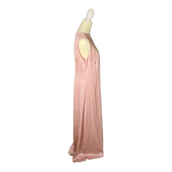 Veiled Collection New York Designer Maxi Dress Light Pink Crepe US Small - Picture 7 of 9